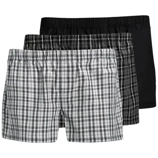 JACK & JONES Milano Boxershorts Poppy Seed / Black / Vapor Blue Checks XL 3er Pack