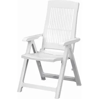 PROGARDEN Tampa Klappsessel 60 x 61 x 111 cm weiß