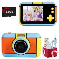 Bild von Digital Kinderkamera, 24MP 2.4" LCD Selfie Kinderkamera Fotoapparat für Kinder Jungen Mädchen, Digitalkamera 1080P HD Videokamera, Digital Kids Camera