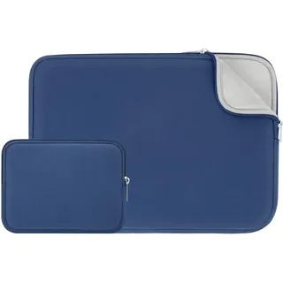RAINYEAR 15 Zoll Laptoptasche Kompatibel mit 15,4 Zoll MacBook Pro Touch Bar für Modell A1938 A1707 A1990, Flauschiges Futter Schutzhülle mit Zubehörtasche (Marineblau, Aktualisierte Version)