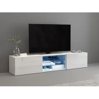 OTTO home Egypt Lowboard 180x35 cm Weiß Glas