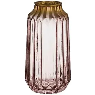 Vase, Glas, Rosa, 13 x 23,5 x 13 cm, 6 Stück