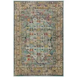 benuta Nest Teppich Casa Blau 120x170 cm , Textil , Patchwork , Rechteckig , 120x170 cm , Oeko-Tex® Standard 100 , wasserabweisend , Teppiche und Böden, Teppiche