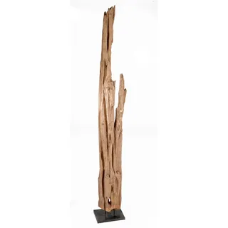 Mid.you Skulptur , Naturfarben, Dunkelbraun , Holz , Mahagoni, Teakholz , massiv , 30x200x30 cm , zum Stellen , Dekoration, Dekofiguren & Skulpturen, Skulpturen