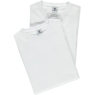 T-Shirt LERROS "Rundhals Doppelpack T-Shirt in Premium Baumwollqualität", Herren, Gr. 3XL, weiß, 100% Baumwolle, Rundhals, Shirts T-Shirt