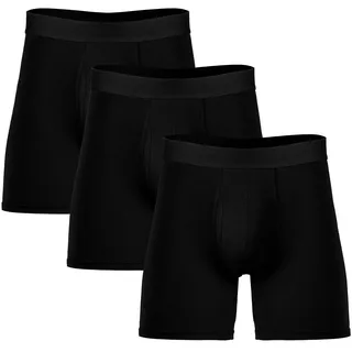 DiULi Boxershorts Herren 3er Pack, Bambus Unterwäsche Boxer Lang Bein Männer, Atmungsaktiv Bequeme Retroshorts, Ohne Kratzendes Etikett Unterhosen für Alltag und Sport, M-XL