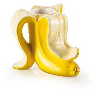 donkey Kerzenständer Banana Romance Keramik Gelb/Weiß