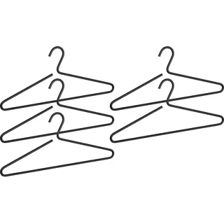 Wenko Kleiderbügel Lux schwarz, 5 St.