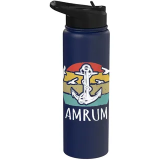 Amrum Souvenir Nordseeküste Inselurlaub Camping Amrum Stainless Steel Insulated Water Bottle