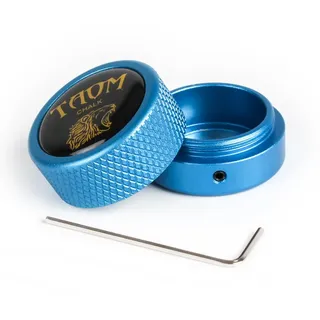 yeuek TAOM Pool Kreidehalter Runde Form Praktisches Werkzeug Billard Zubehör Magnetische Mini Kreide Tip Case Container Runde Box Billard