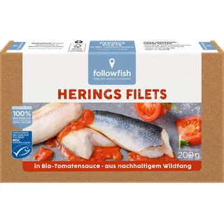 followfish MSC Herings Filets in Bio-Tomatensauce, 200g