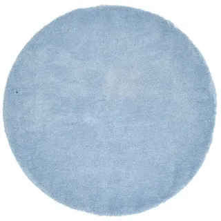 Tom Tailor Shaggy Teppich Cozy Hochflorteppich Ø 140 cm Blau