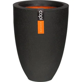 Capi Pflanztopf Smooth elegant tief Ø 26 x 36 cm Schwarz