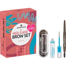 Bild easy & WOW brow set medium, Augenbrauen Set, Make-Up, Geschenke für Frauen, vegan, ohne Mikroplastikpartikel, ohne Parfüm, 1er Pack (3pcs)