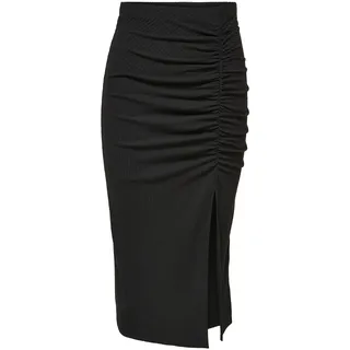 ONLY Damen Onlemma Slit Skirt JRS Midirock, Schwarz, 3XL EU