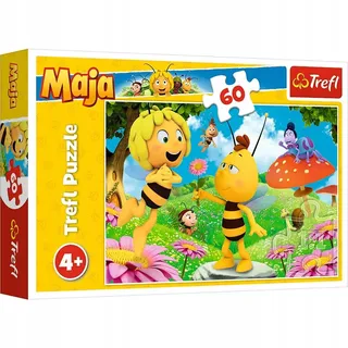 Trefl Trefl, Puzzle, Eine Blume für Maja, Maya the Bee, 60 Teile, für Kinder ab 4 Jahren