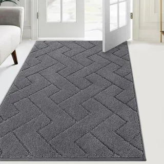 FCSDETAIL Schmutzfangmatte Innen 86 x 150 cm, rutschfeste Fußmatte, waschbar Sauberlaufmatte, absorbierend Türmatte, Fussmatte Teppich für Hund, Eingang, Haustür & Flur