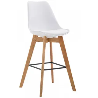 CLP Barhocker Kunststoff natura/weiß