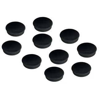 Franken Magnet schwarz, Kunststoff Ø 3,8 cm, 10 St.