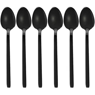 Gräwe Espressolöffel 6 Stück, Edelstahl, - Titan, Serie Lissabon, schwarz