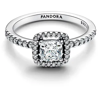 Pandora Damen-Ring Silber Funkelndes Quadrat Heiligenschein 193555C02