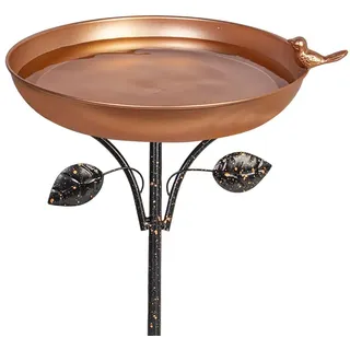 VEWOGARDEN Vogeltränke für den Außenbereich, 30,5 cm, Vogeltränke mit 5 Zinken, Bodenpfahl, Metall, Vogeltränke und Futterstation, stehend, Garten, Vogeltränke für Hof, Gartendekoration