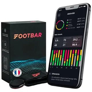 Footbar Meteor Aktivitätstracker für Fußball, Tracking und Bewertung der Fußballleistung und des Spielstils für iOS Android
