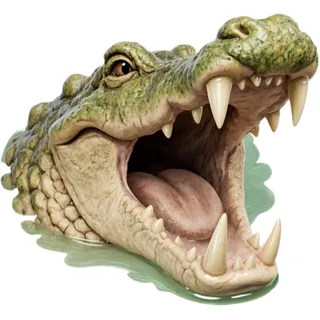 Krokodil Autoaufkleber 14cm 2 Stück wasserdicht glänzend Auto Fahrzeugaufkleber langlebig für Motorrad Laptop Fenster Tür Wand Stoßstange UV-beständig kratzfest Outdoor Dekor Sticker