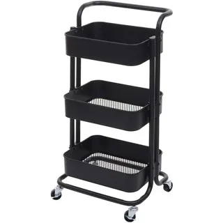 MCW Servierwagen MIT Griff Schwarz , Metall , 44x86x37 cm , Esszimmer, Servierwagen