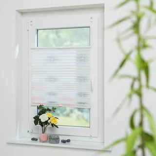 Liedeco Plissee »Blume grau« Lichtschutz ohne Bohren verspannt, grau