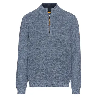 camel active Herren Stricktroyer aus Baumwollmix Denim Blau, Menswear-XL