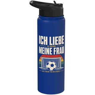 Ich Liebe Meine Frau Bei Einem Tor Mitjubelt Fußball Fan Stainless Steel Insulated Water Bottle