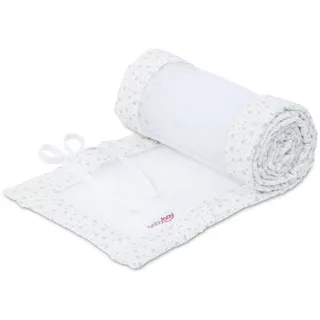 babybay Nestchen Mesh passend für Modell Boxspring XXL, weiß Glitzersterne silber