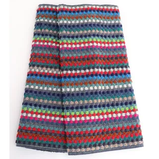 2x Handtücher Kracht Frottee Restgarn Tücher Gruben Handtuch Classic Bunt Denim