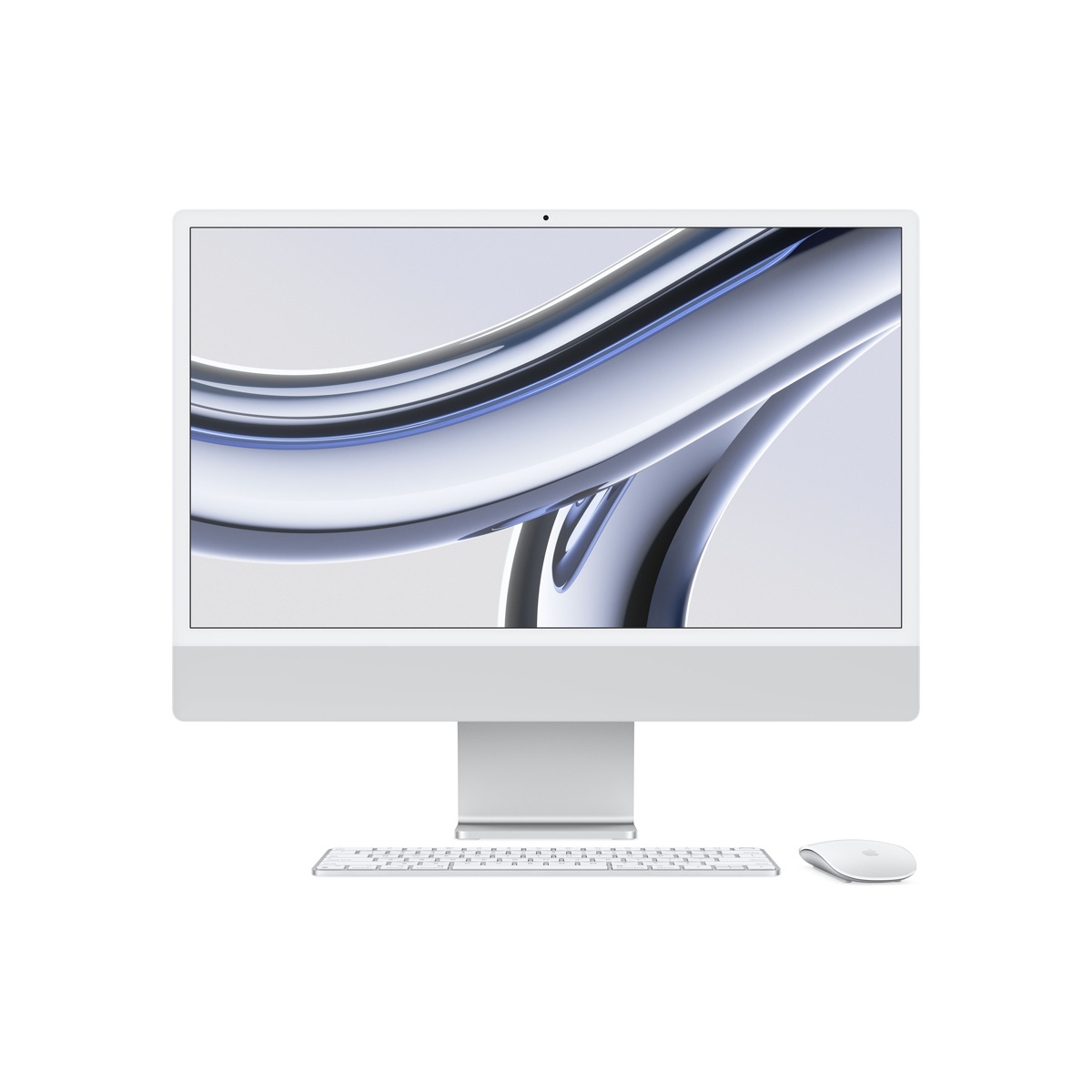 Bild von iMac 24", silber, M3 - 8 Core CPU / 10 Core GPU, 8GB RAM, 256GB SSD (MQRJ3D/A [2023 / Z19D])