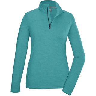 KILLTEC Damen Funktionsshirt/Langarmshirt mit Stehkragen und Reißverschluss KSW 97 WMN LS SHRT, Aqua, 38, 40876-000