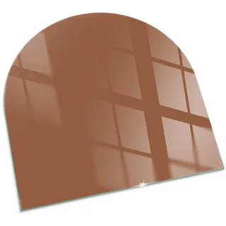 Tulup Kaminbodenplatte Glas 100 x 100 x 0,4 cm Braun