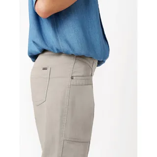 Stoffhose TONI "Sue Joggpants 7/8", Damen, Gr. 46, N-Gr, light grau, Web, Obermaterial: 77% Baumwolle, 20% Polyamid, 3% Elasthan, unifarben, schmal lang, Hosen Stoffhose, mit Stretch