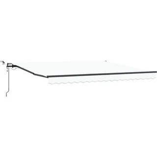 Markisenstoff mit Weiß 400 x 350 cm Polyester - Weiß