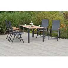 Bild von Garten-Essgruppe »»Paxos««, (Set, 5 tlg., 5-fach verstellbare Rückenlehne, gepolsterte Sitz- und Rückenfläche), Tisch: LxB: 150x90 cm,