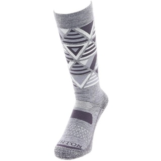 BURTON Damen Performance Midweight Snowboard Socken, Gray Heather, ML