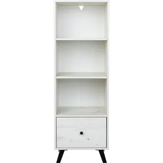 Kinderregal ARTHUR BERNDT "Standregal »Lavea«", Baby, Gr. B/H/T: 45cm x 134cm x 40cm, 3 Stk. offene Fächer, weiß (weiß, oak, nachbildung), Hartfaserplatte, Holzwerkstoff, Kunststoff, Metall, Regale Kinderregal