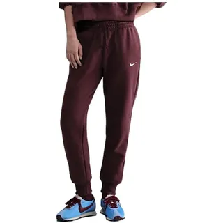 Nike Damen Phnx FLC Mr Std Hose, Burgundy Crush/Sail, M