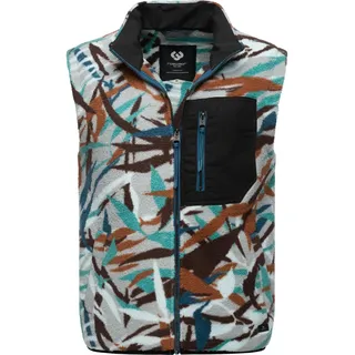 Fleeceweste RAGWEAR "Fleeceweste Collsy Vest", Herren, Gr. M, blau (aqua), Obermaterial: 100% Polyester PES., Westen Fleeceweste