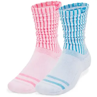 Under Armour Sportstyle Ctn Scrunch Lange Socken - Ether Blue / Super Pink / Ether Blue - EU 31 1/2-36