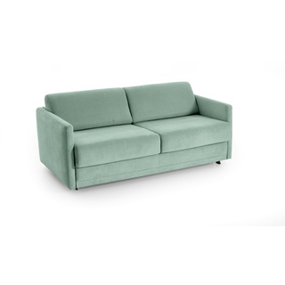 ATLANTIC home collection Schlafsofa Limone, hochwertig gepolstert, mintgrün, Dauerschläfer mit 140/200 Liegefläche, 193x93x90 cm (BxTxH)