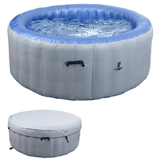 Mendler HWC-N97 Ø180 x 63 cm Blau/Grau