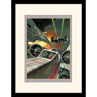 Pyramid International MP11367P-PL Star Wars (Death Star Assault) montiert und gerahmt, Mounted 250 GSM Paperwrap MDF, Mehrfarbig, 44 x 33 x 4 cm