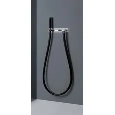 Gessi Water Tube Kneipp, Fertigmontageset für Kneipp-Schlauch schwarz mit Kunststoff-Brause, Version mit Absperrventil, Brausehalter und Anschlussbogen, 32941, Farbe: Warm Bronze PVD