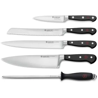Wüsthof Classic Messerset 5-tlg. Rot/Schwarz/Silber